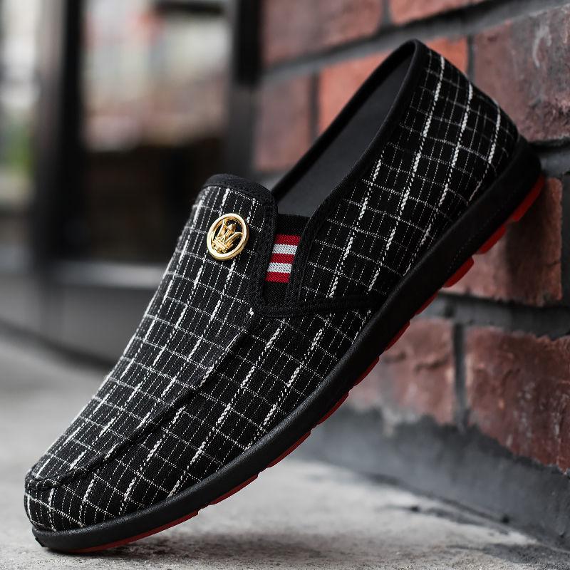 Spring Autumn Men's Old Beijing Canvas Shoes Boys Beanie Shoes Walking Casual Sneakers