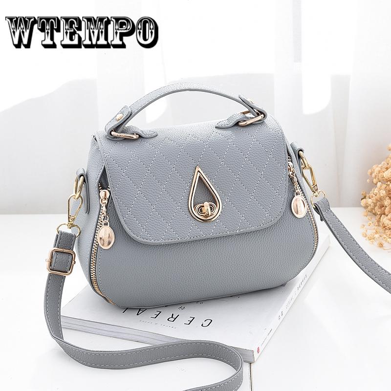 Women's Handbags PU Leather Fashion Lady Water Drop Lock Shoulder Bag Crossbody Bag Female Totes