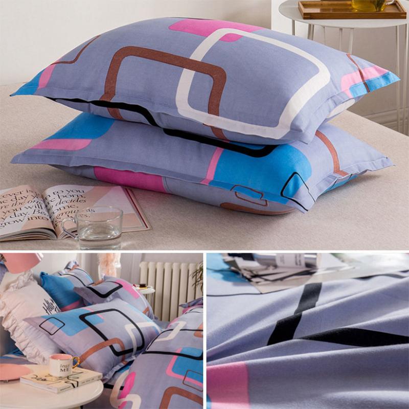 Printed Pillowcase Bedding Fashion Student Dormitory Essential Pillowcase 48X74cm A Pair