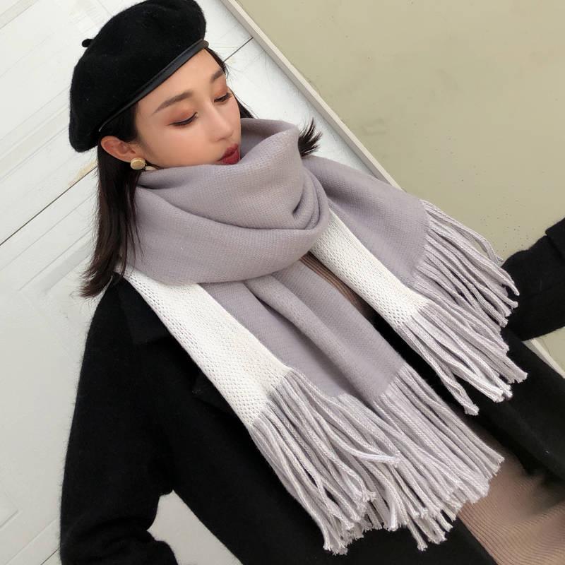 Winter Scarves for Women Shawls and Wraps Lady Pashmina Pure Long Cashmere Head Scarf Hijabs Stoles