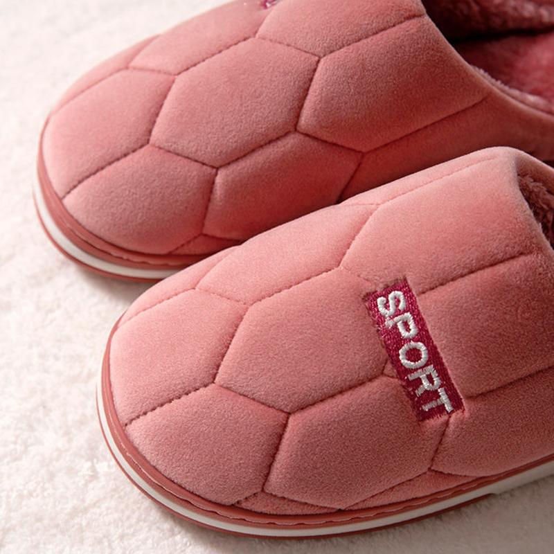 Thick-soled Non-slip Home Household Couple Slippers Warm Thick Plush Slippers Winter Unisex Indoor Cotton Slippers