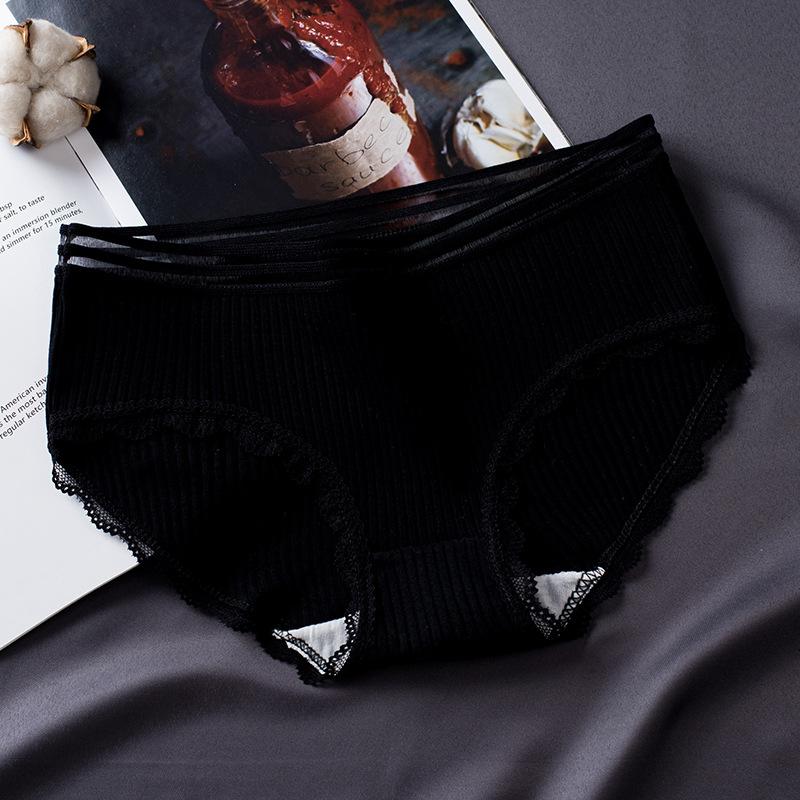 Hollow Striped Women's Panties Cotton Briefs for Women Low Waist Soft Female Underwear Skin-friendly Underpants Lady Intimates