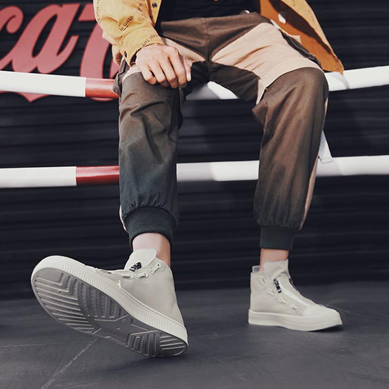 Summer Men's Trendy Shoes Korean Style All-match Casual Shoes Lazy One-foot High-top Sneakers