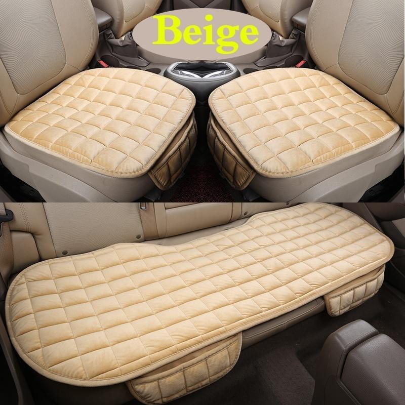 Car Seat Covers Full Set Warm Plush for Winter Auto Chairs Cover Pad Ass Protection Cushion Car Interior Accessories