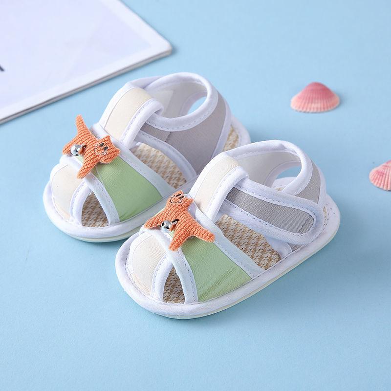 0-1 Year Old Men and Women Baby Toddler Shoes Baby Shoes Soft Bottom Non-slip Velcro Cloth Sandals Summer New Style