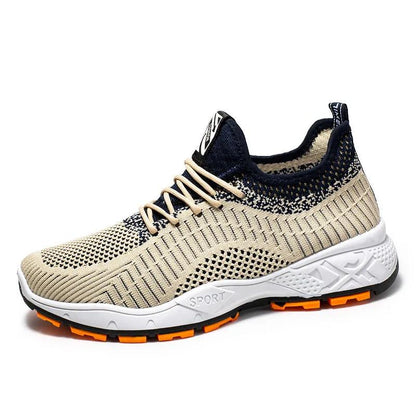 Spring Men's Sports Shoes Large Size Versatile Casual Breathable Mesh Shoes Non-Slip Running Shoes Travel Shoes