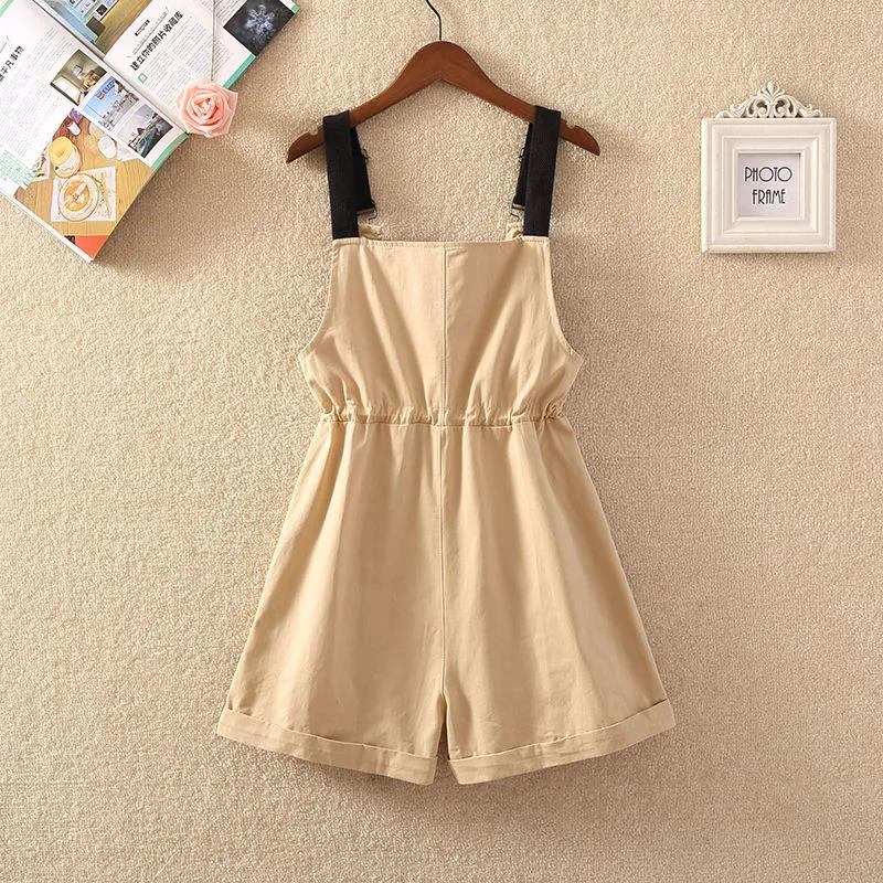 Wide Leg Strap Shorts Women Spring and Summer New Korean Style Loose and Cute Workwear Jumpsuit