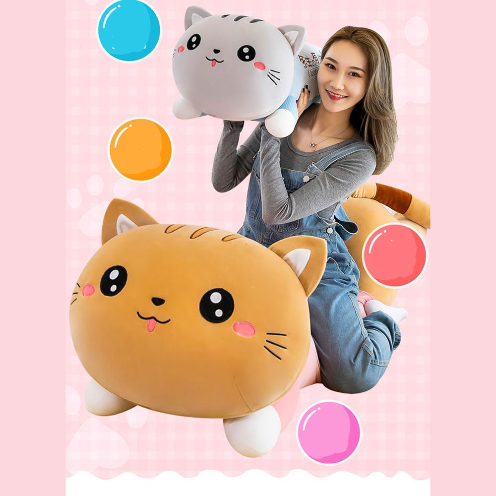 Cat Doll Plush Pillow for Girls Birthday Pillow Cute Super Cute Doll Pillow