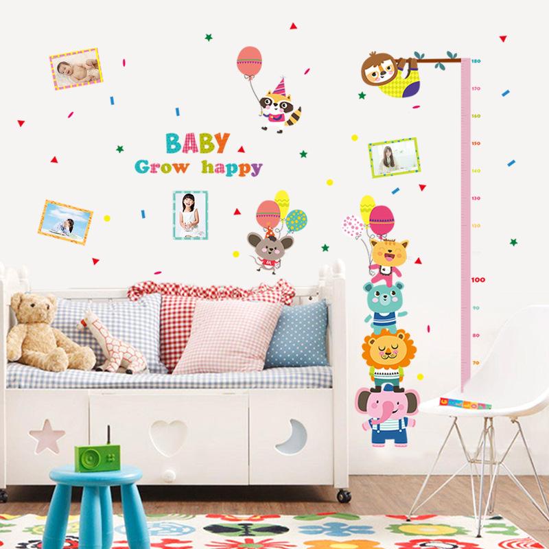 Baby growth record height stickers Children's room kindergarten decorative wall stickers