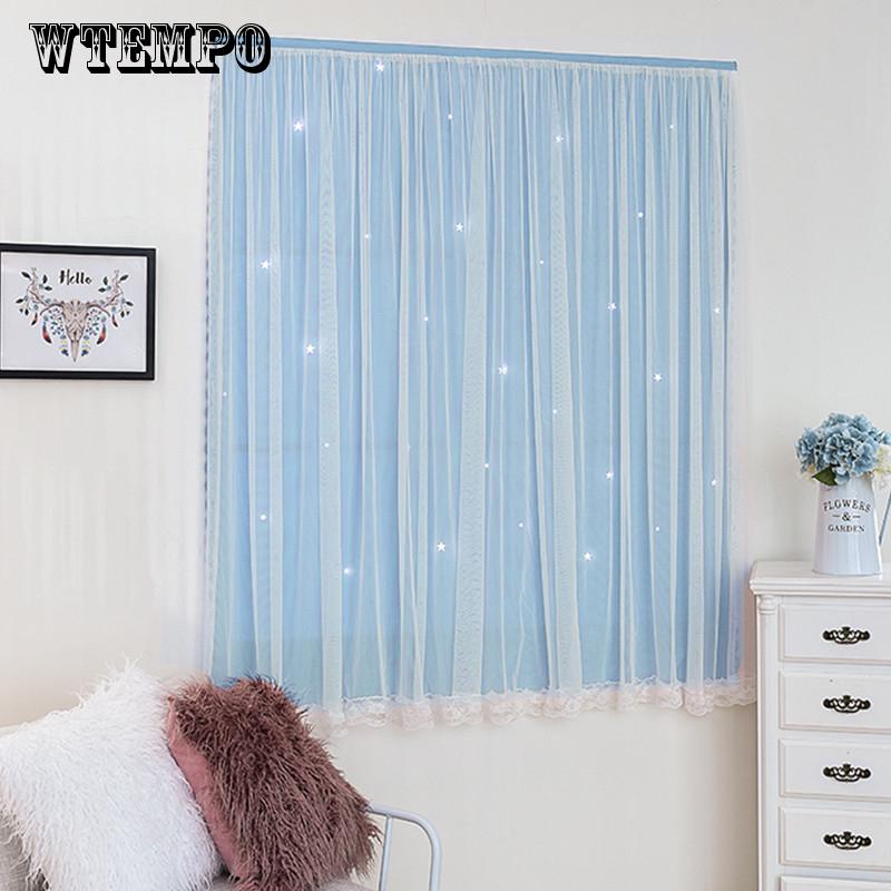 Blackout curtains bedroom paste paste punch magic curtain finished garden rental