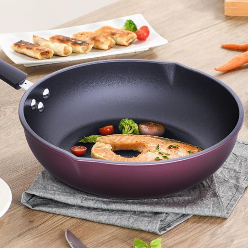 Non-stick Wok Household Cooking Pot and Pans Family Dinner Wok Tableware Household Pan Frying Pan