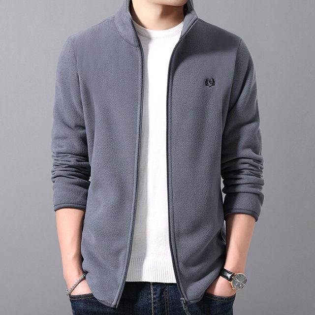 Autumn and Winter Men's Jacket Thin Outdoor Cardigan Casual Loose Large Size Middle-aged and Elderly Jacket Men's Clothing