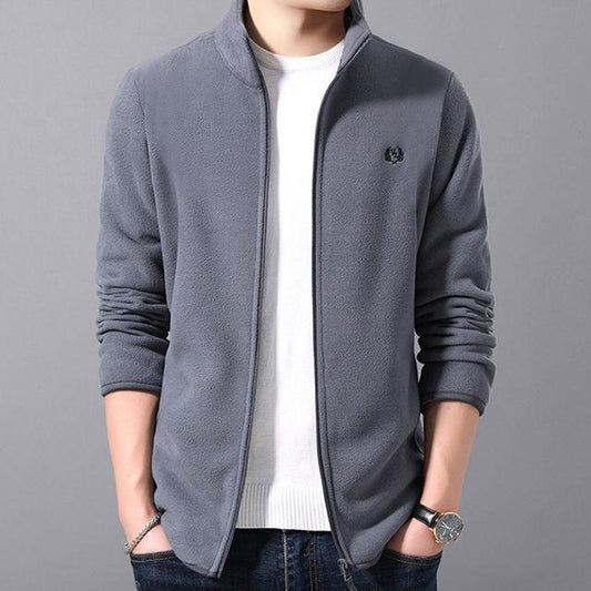 Autumn and Winter Men's Jacket Thin Outdoor Cardigan Casual Loose Large Size Middle-aged and Elderly Jacket Men's Clothing