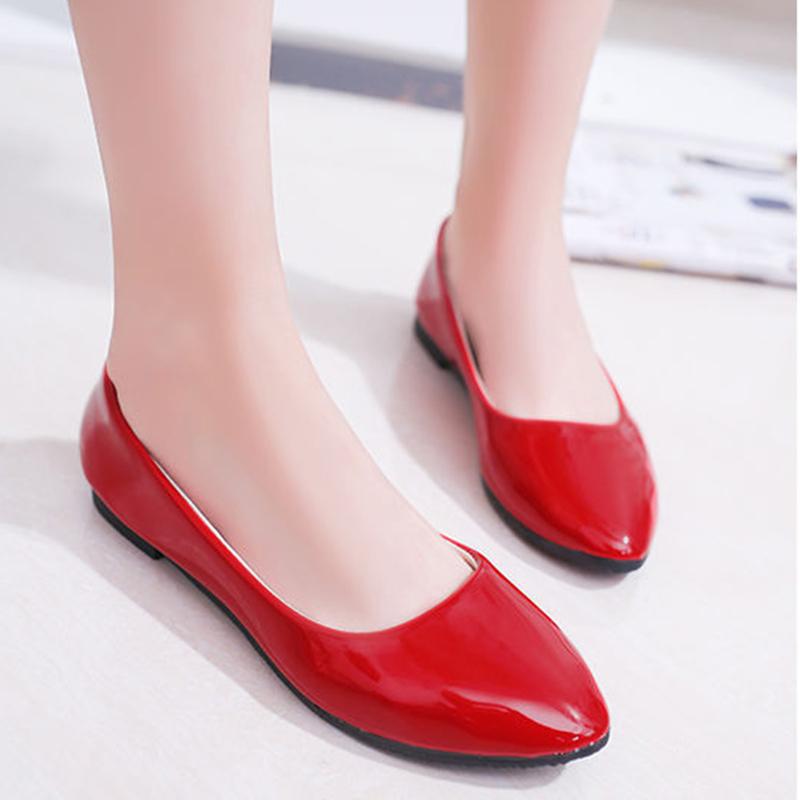 Spring Flat Shoes Leisure Slip on Loafers Four Seasons Women's Flat Shoes Comfortable Loafer Shoes Pu Leather Moccasins