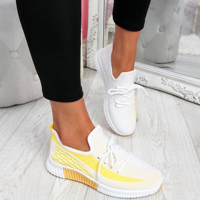 Women Mix Color Sneakers Women's Casual Vulcanized Fashion Flats Ladies Mesh Comfortable Female Shoes