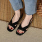 Fairy Style Sandals Female Summer Flat Bottom All-match Soft-soled Slippers Soft Leather Low-heeled Cross Roman Sandals