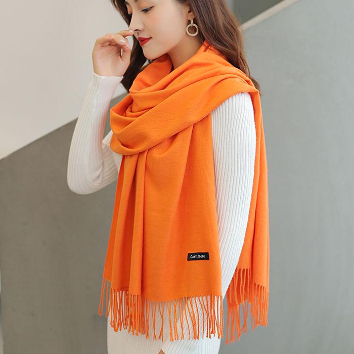 Winter Cashmere Scarf Women Thick Warm Shawls Wraps Lady Scarves Fashion Tassels Pashmina Blanket