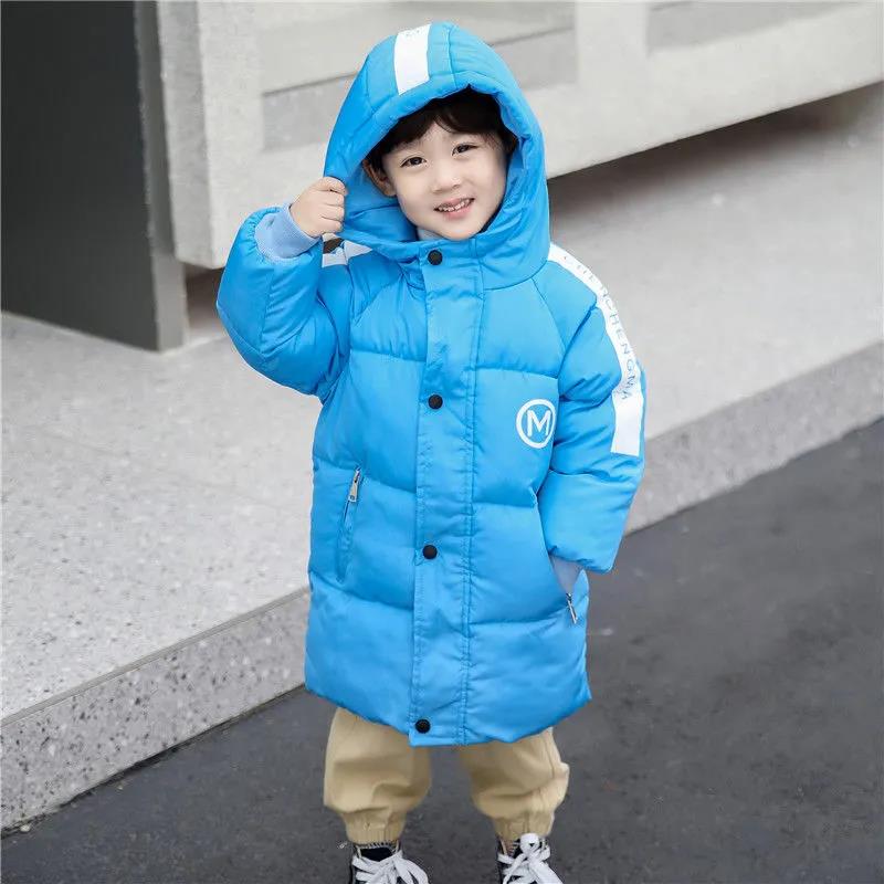 Children's Padded Jacket Boy Girl Baby Mid-length Padded Jacket Middle and Small Children's Thick Winter Padded Jacket Children's Wear