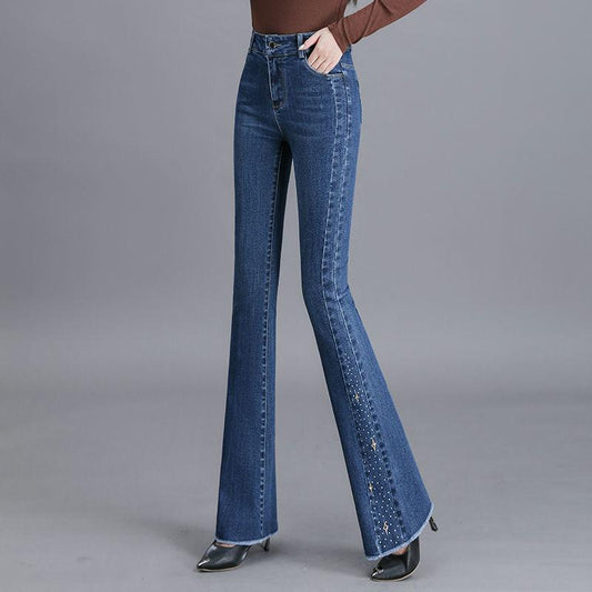 Fishtail Jeans Slim Denim Flared Pants Ladies Straight High Waist All-match Ins Tide 2022 New Trousers