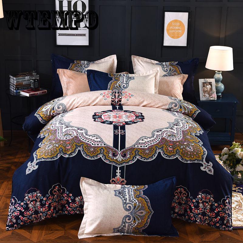 Brand Fashion 3D Flower Printing Duvet Cover Set with Pillowcase Bedding Set Quilt Cover Set