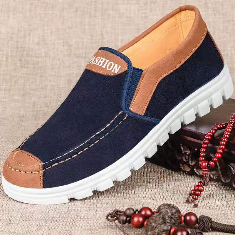 Men's Casual Clearance Shoes Spring and Autumn Breathable Soft-soled Canvas Shoes Non-slip Shoes