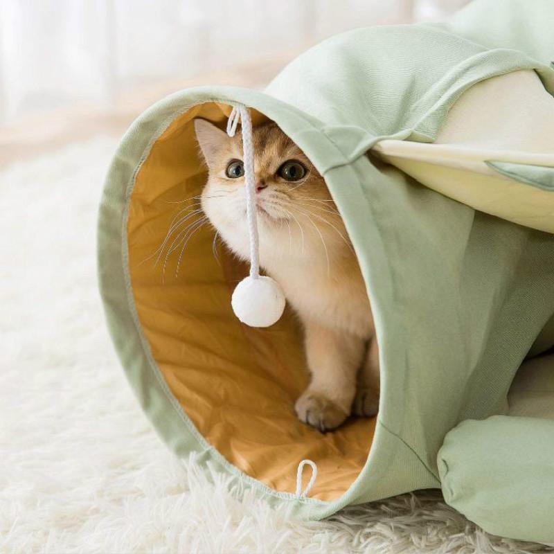 Cat Bed Cat Tunnel Two-in-one Removable and Washable Cat Tent Pet Supplies Enclosed Four-season Universal Cat Bed Room