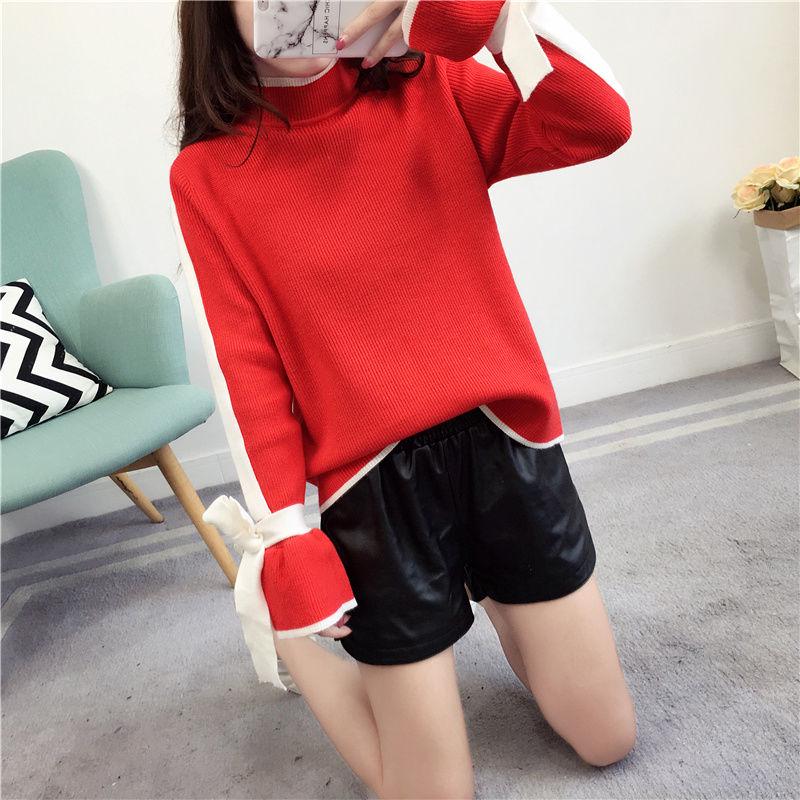 Autumn and Winter Loose Jacket Knitted Look Up Fashion Sweater All-match Casual Women's Top