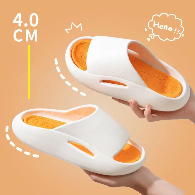 Soft and Lightweight EVA Thick-soled Slippers Women's Summer Wear Home Indoor Non-slip Sandals and Slippers Couples