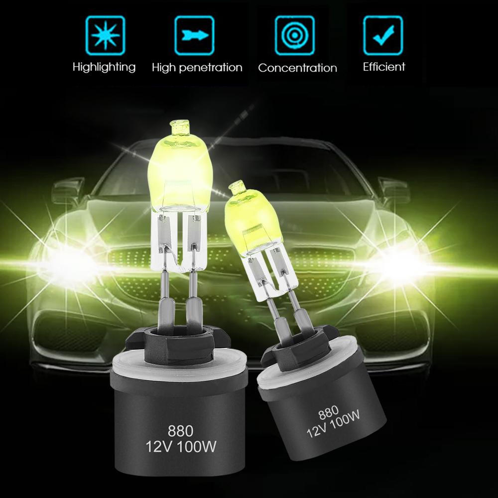 2pcs H1/H3/H4/ H7/H9/H11/880/881/9005/9006 100W 2800K 3000LM White Light Car HOD Headlight Halogen Lamp