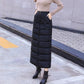 M-5XL Winter Warm Long Skirt Women's Autumn and Winter Thickened Down Cotton Skirt Large Size Zipper Winter Skirt