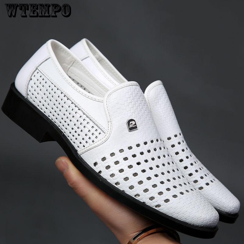 Summer Men Shoes Casual Luxury Genuine Leather Loafers Moccasins Breathable Slip on Shoes