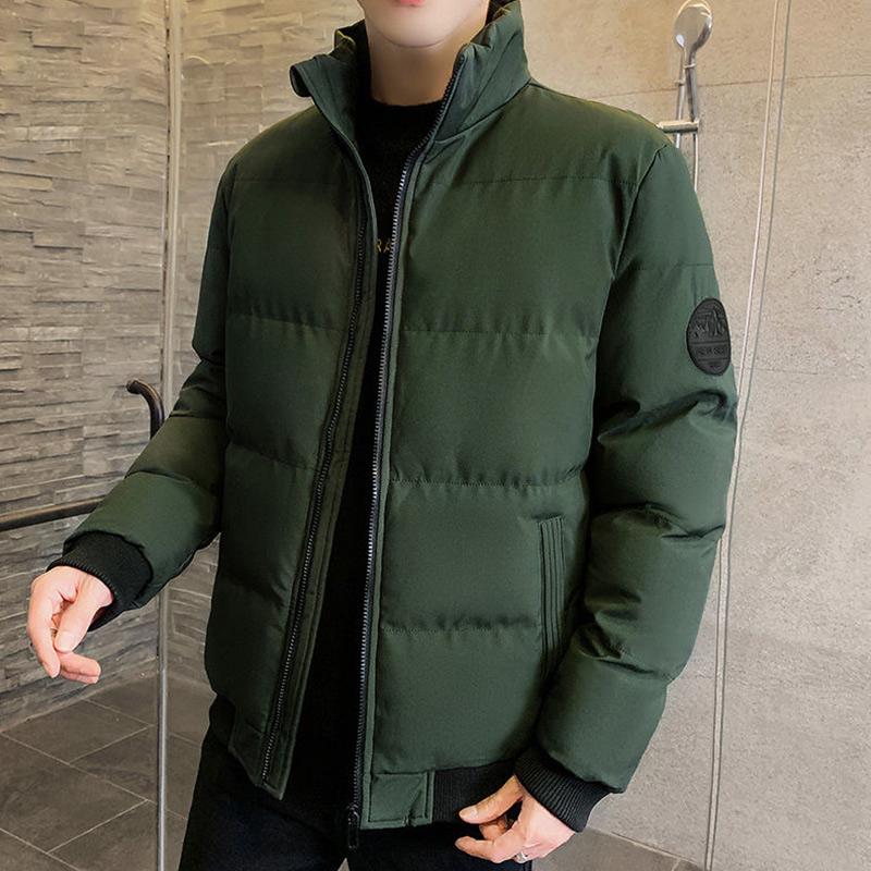 Men's Trendy Winter Coat Jacket Plus Velvet Thick Leather Jacket Fashion Warm Cotton Coat