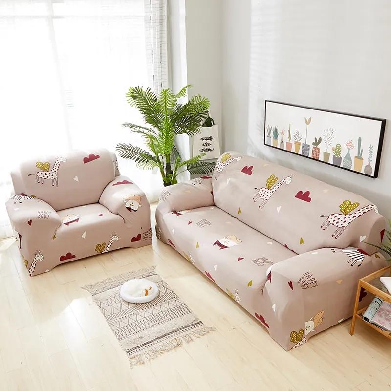 Elastic sofa covers for living room anti slip cartoon sofa slip cover 1/2/3/4 Seater simple mordern casual Slipcover Universal