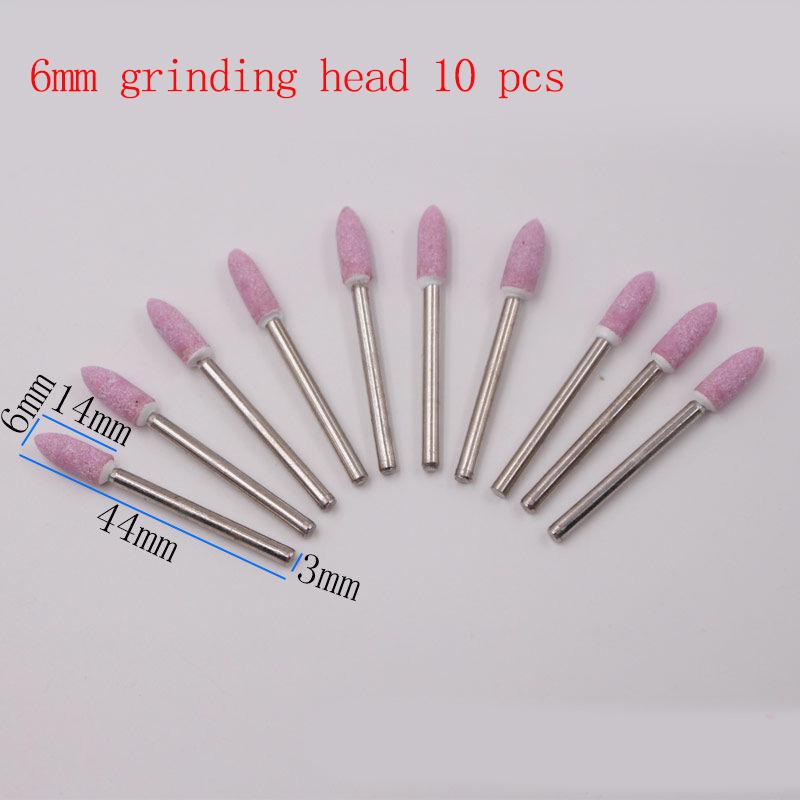 18 Style 10 Pcs 3mm Emery Grinding Head Set Grinding Wheel Grinding Head Mini Electric Grinding Grinding Head