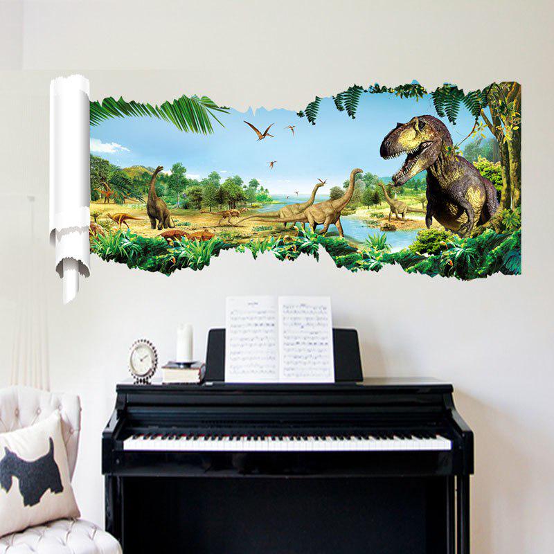 [Wall sticker ]Diy Home Decor Jurassic World Dinosaur Wall Stickers For Kids Room Deals Decoracion P