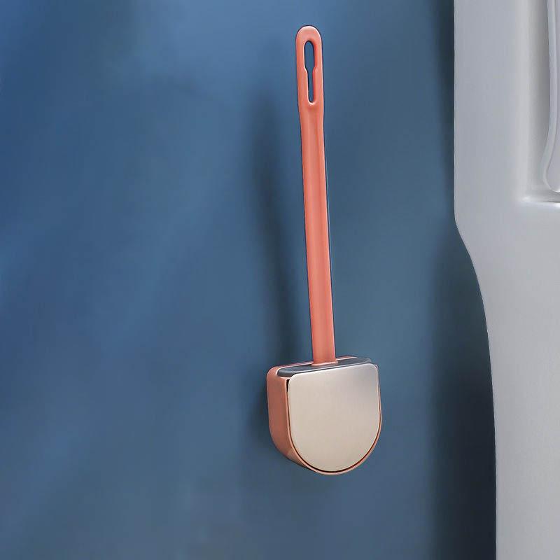 Silicone Toilet Brush Dead Corner Multi-function Toilet Toilet Brush Free Punch with Base Toilet Brush Toilet Brush Artifact