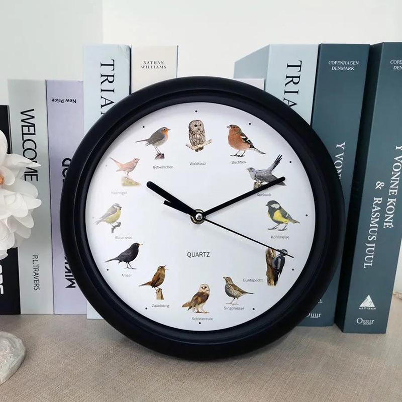 Creative Wall Clock Northern Europe 12 Kinds of Birds Hourly Time Clock Smart Turn on Good Night and Dream Function Wall Wall Clock