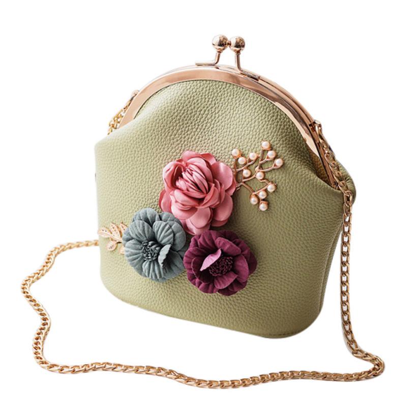 Fashion Women Shoulder bags PU Leather Stereo Flowers Bag luxury handbags women bags designer High Q