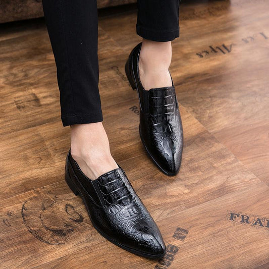 Luxury Dress Leather Shoes Men Business Wedding Shoes Leather Casual Pointed Toe Formal Leather Shoe