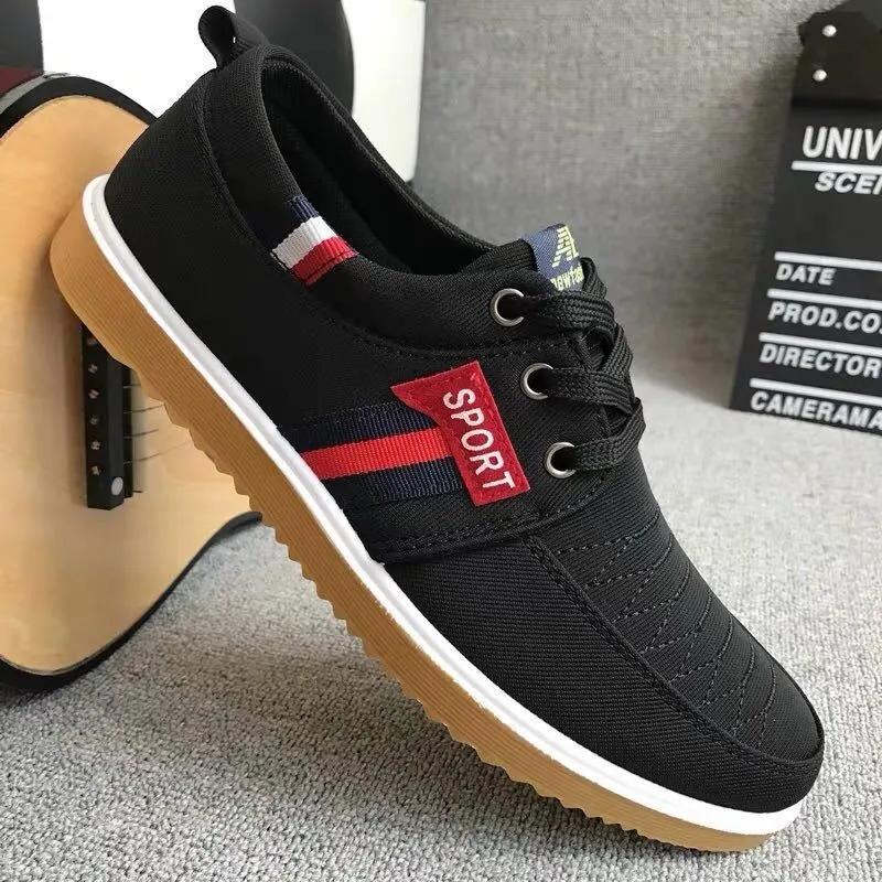 Spring and Autumn Canvas Shoes Men's Tendon Bottom Work Shoes Breathable Non-slip Casual Travel Footwear Running Shoes