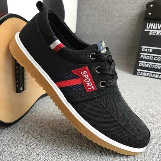 Spring and Autumn Canvas Shoes Men's Tendon Bottom Work Shoes Breathable Non-slip Casual Travel Footwear Running Shoes