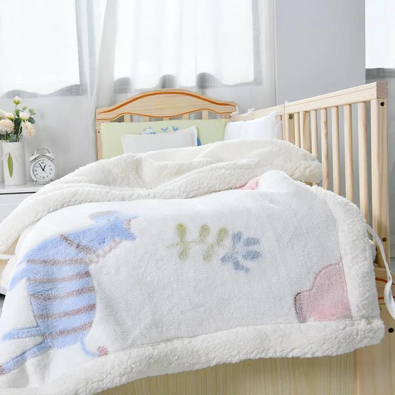 Baby Blanket Double Thickening Winter Newborn Baby Blanket Nursery Blanket Children Quilt Autumn and Winter