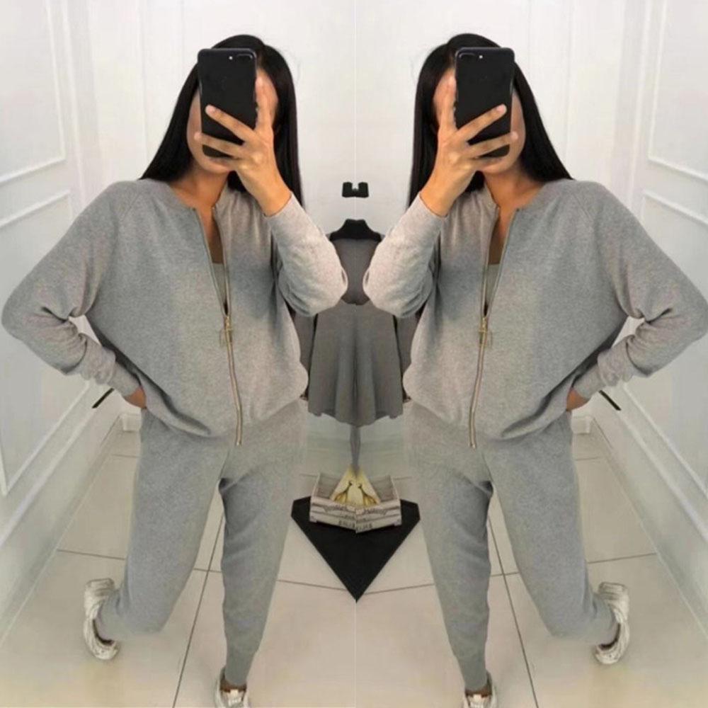 3pcs/set Knitted Sweater Suit Casual Chain Vest Knitted Jacket + Elastic Pants Three-piece Sets Women Outfits