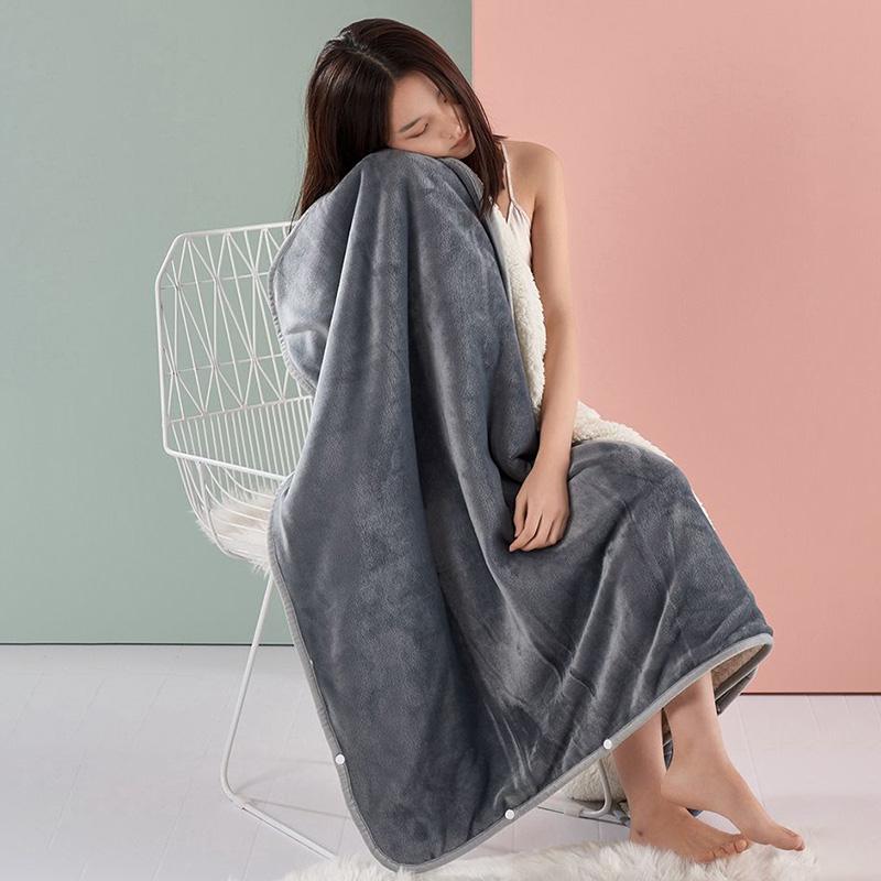 Soft Coral Fleece Blanket Multifunctional Air-conditioning Blanket Office Nap Blanket Shawl Small Hairy Leg Multi-purpose Lazy Blanket