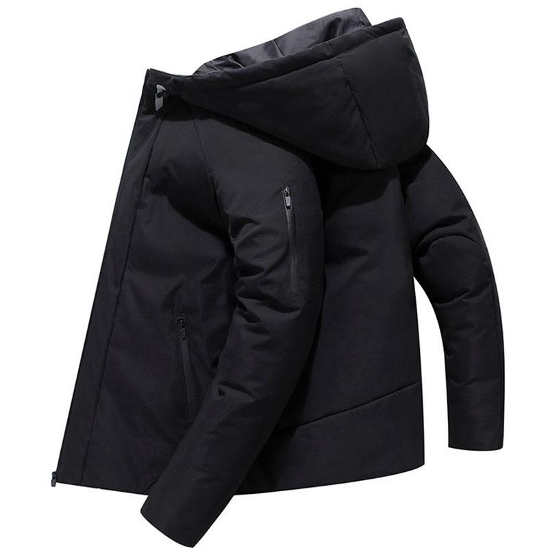 Men's Down Jacket Short Winter Thickening Outdoor Leisure Hooded Men's Youth Warm Jacket