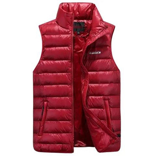 Large Size Down Vest Men's and Women's White Duck Down Loose Plus Fertilizer To Increase Short Coat