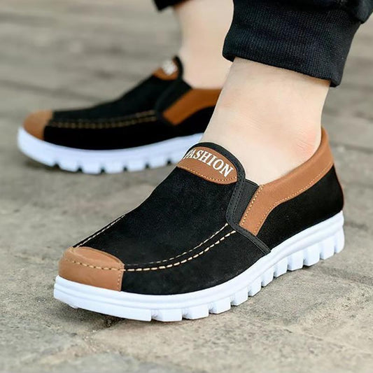 Men's Casual Clearance Shoes Spring and Autumn Breathable Soft-soled Canvas Shoes Non-slip Shoes