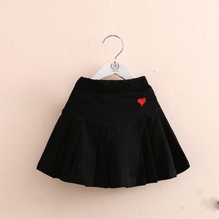 Autumn Spring Summer Casual 3 4-8 10 12 Years Kids  School Solid Color Training Dance Skirt with Shorts Pleated Skirt for Baby Girl