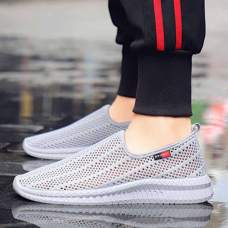 39-44 Men Sneakers Sandals Flying Woven Mesh Breathable Basketball Blade Shoes Shockproof Lightweight Running Shoes Comfortable Deodorant Sport Shoes