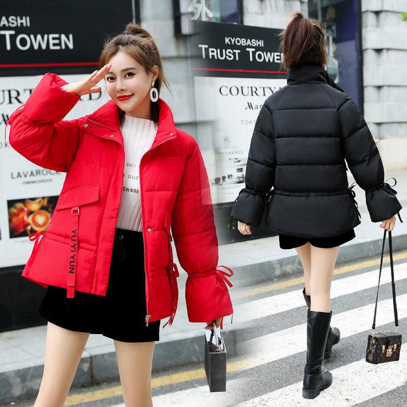 Winter Loose Waist Cotton Oversize Women's Tide Ins Hong Kong Style Short Wild Cotton Coat Beautiful Solid Color Ladies Down Coat